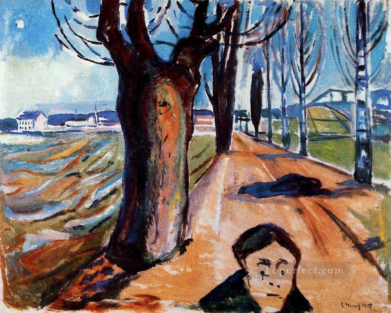 El asesino en la calle 1919 Edvard Munch Expresionismo Pintura al óleo